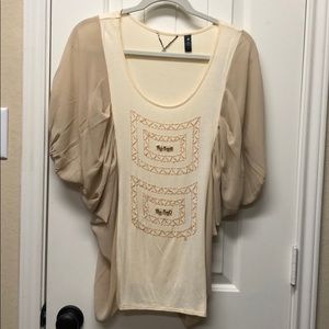 Cream Embellished Top